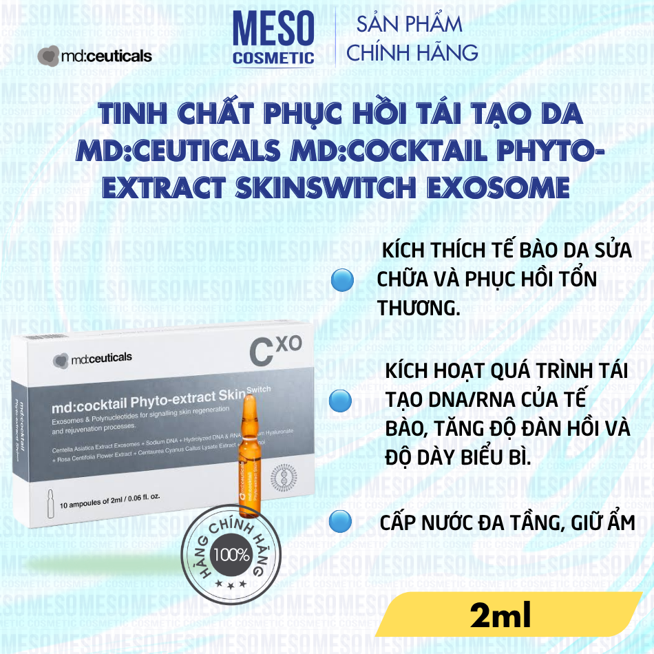 Serum phục hồi kích thích sinh học trẻ hoá da Md:Ceuticals Md:Cocktail Phyto-Extract Skin Switch