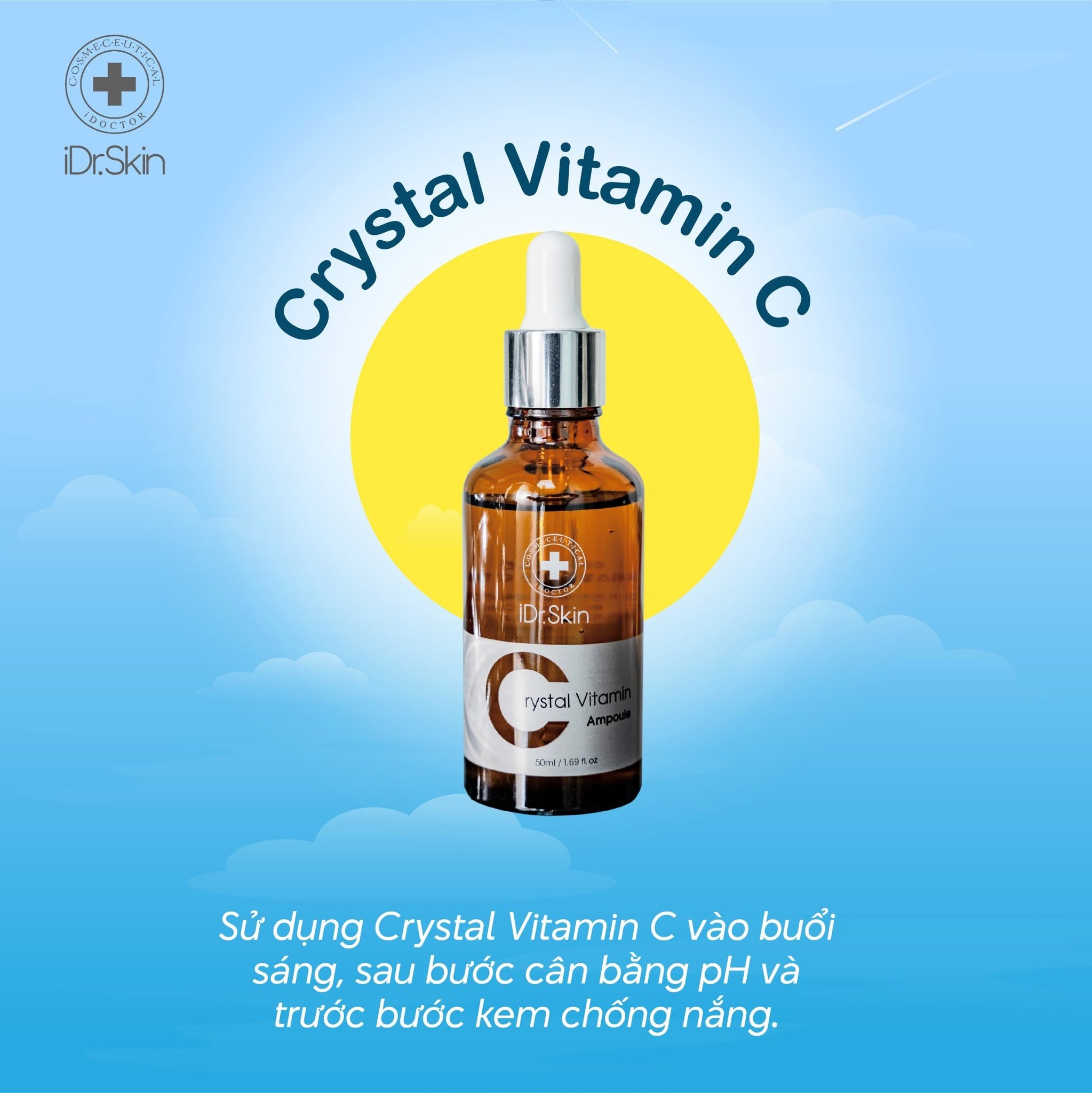 Serum trắng sáng da Idr.Skin Crystal Vitamin C Ampoule 50ml