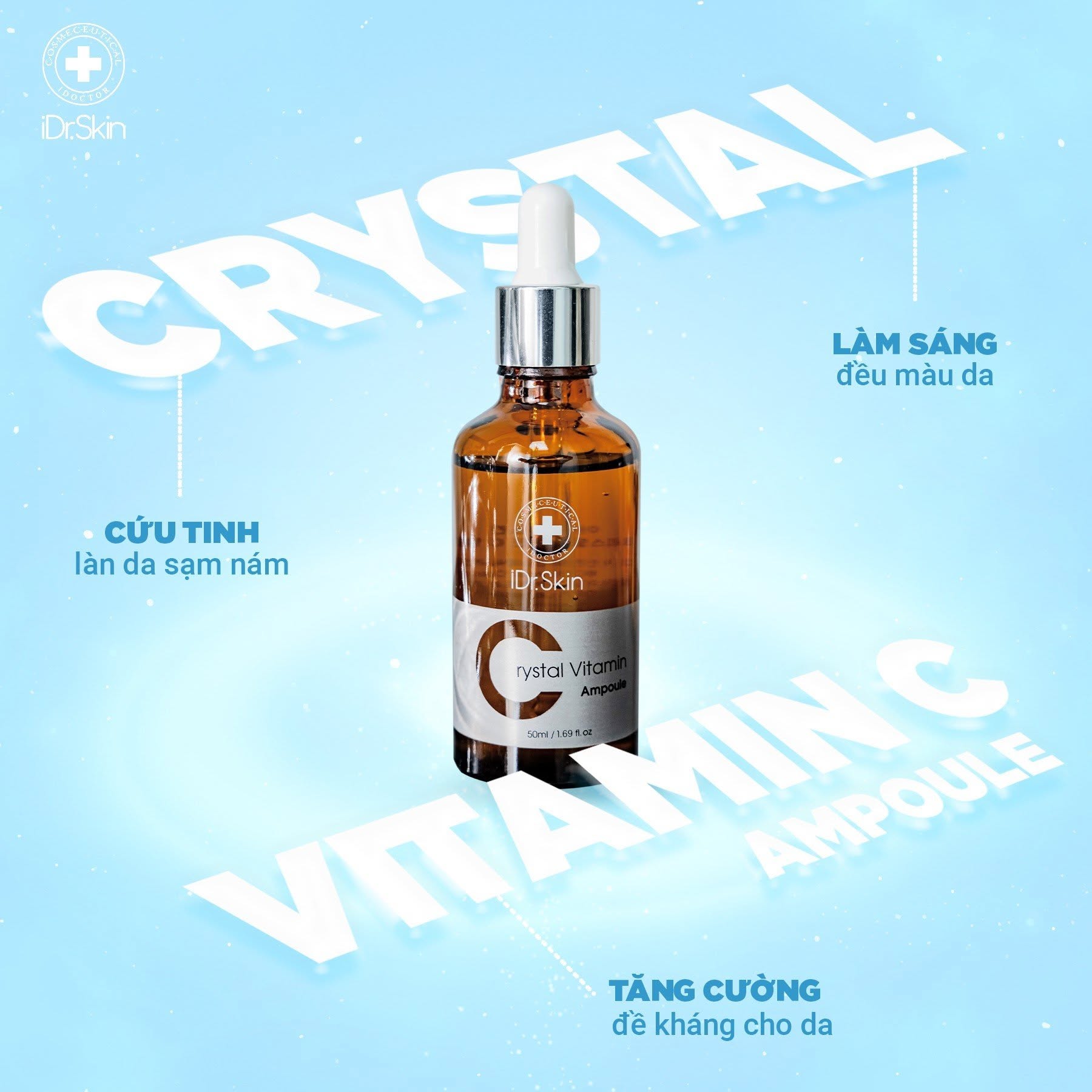 Serum trắng sáng da Idr.Skin Crystal Vitamin C Ampoule 50ml