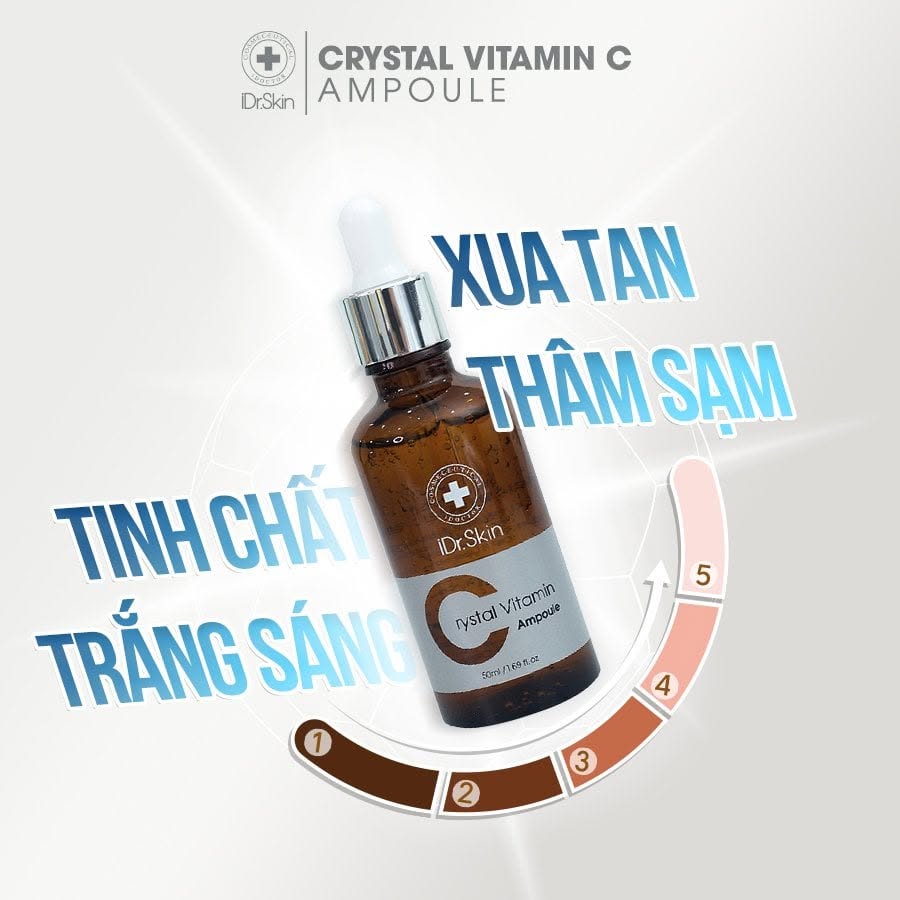 Serum trắng sáng da Idr.Skin Crystal Vitamin C Ampoule 50ml