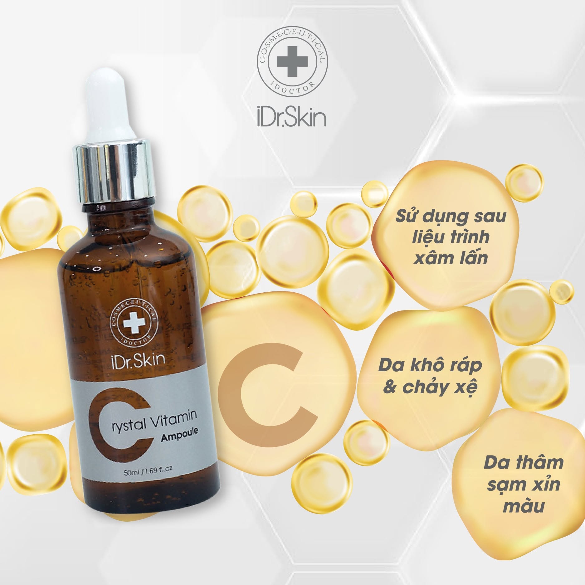 Serum trắng sáng da Idr.Skin Crystal Vitamin C Ampoule 50ml