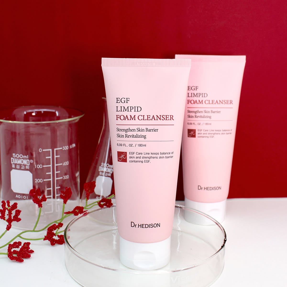 Sữa Rửa Mặt Dạng Bọt Tái Tạo Da Dr.Hedison EGF Limpid Foam Cleanser 180ml Chính Hãng Hàn Quốc