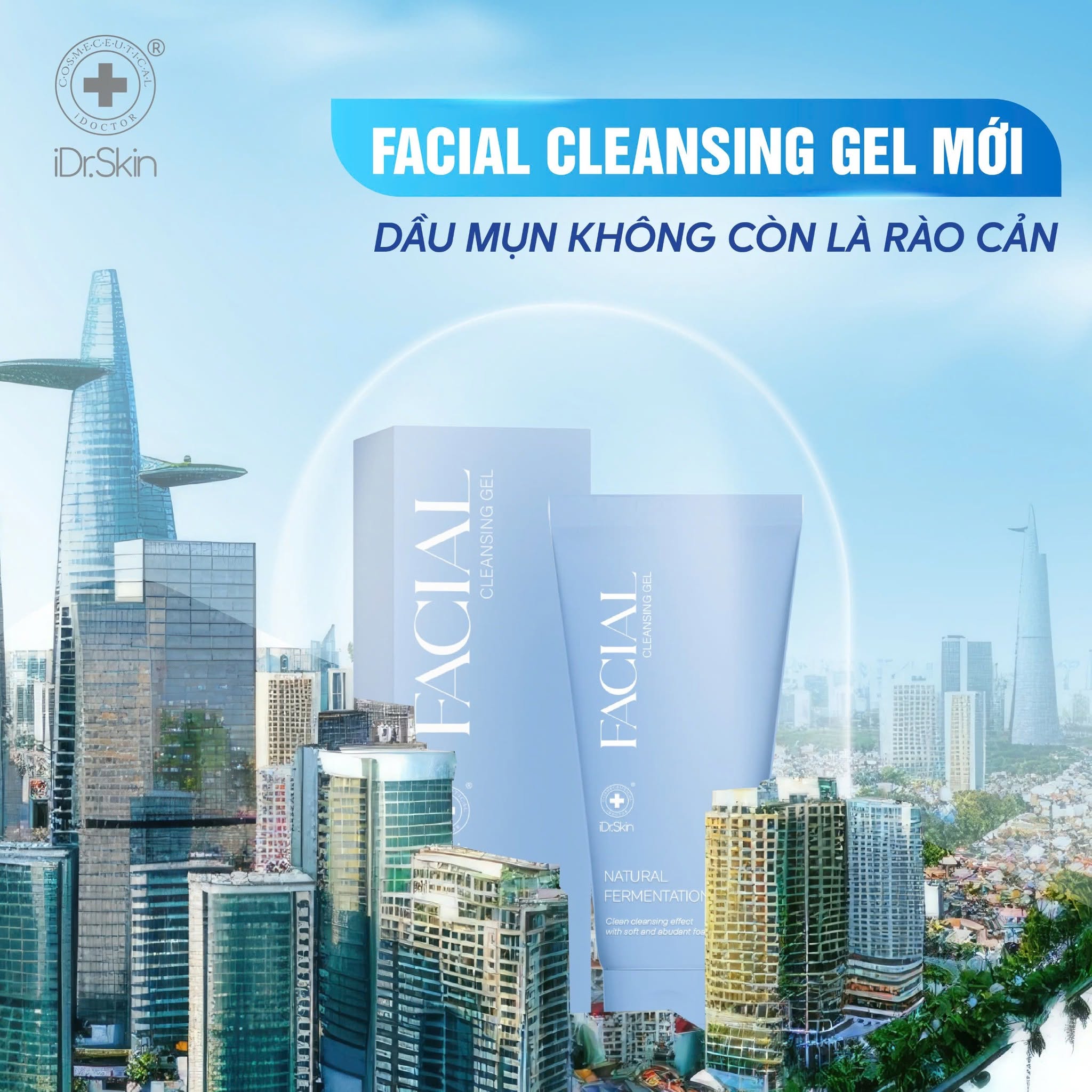 Sữa Rửa Mặt Làm Sạch Sâu Cho Da Dầu Mụn iDr.Skin Facial Cleansing Gel 120g