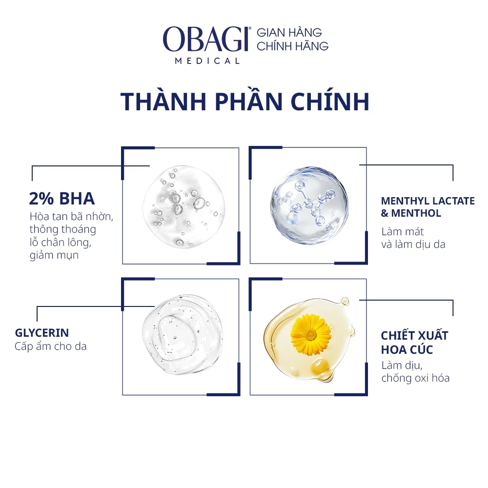 Sữa Rửa Mặt Làm Sạch Sâu, Giảm Dầu Thừa Obagi CLENZIderm M.D. Foaming Blemish 118ml