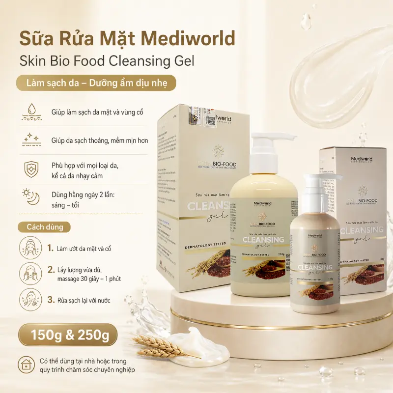 Sữa rửa mặt dưỡng ẩm Mediworld Cleansing Gel
