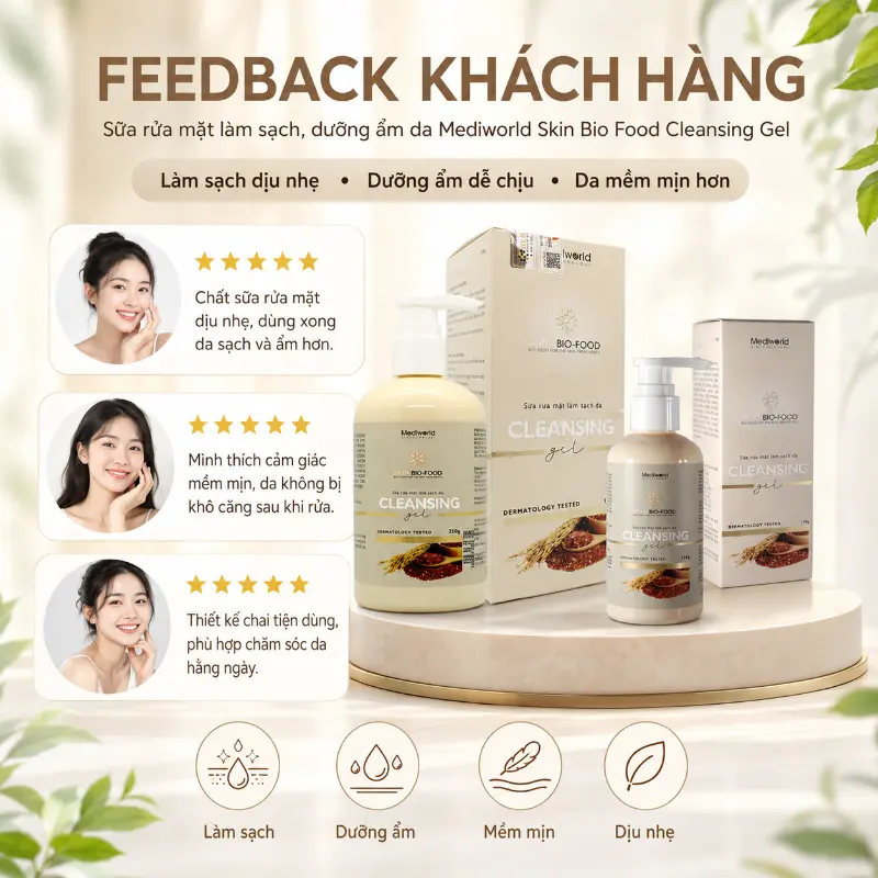 Sữa rửa mặt dưỡng ẩm Mediworld Cleansing Gel