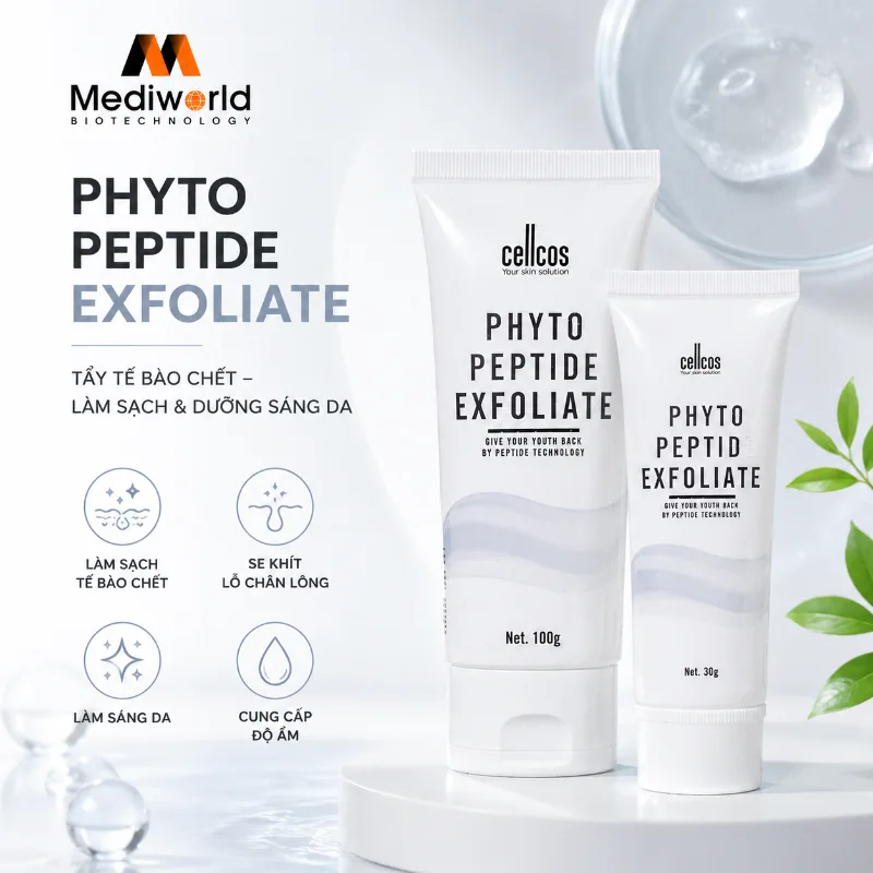 Tẩy tế bào hỗ trợ làm sáng sạch da Mediworld Phyto Peptide Exfoliate