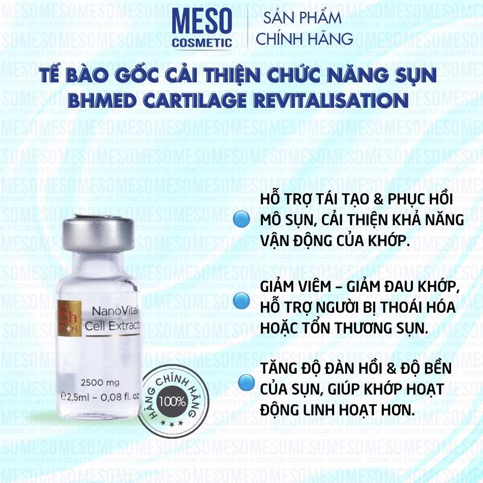 Tế bào gốc cải thiện chức năng Sụn Bhmed CARTILAGE Revitalisation