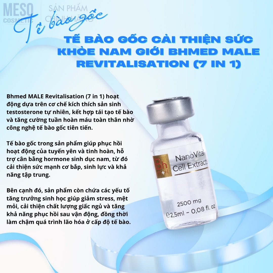 Tế bào gốc cải thiện sức khỏe nam giới Bhmed MALE Revitalisation (7 in 1)