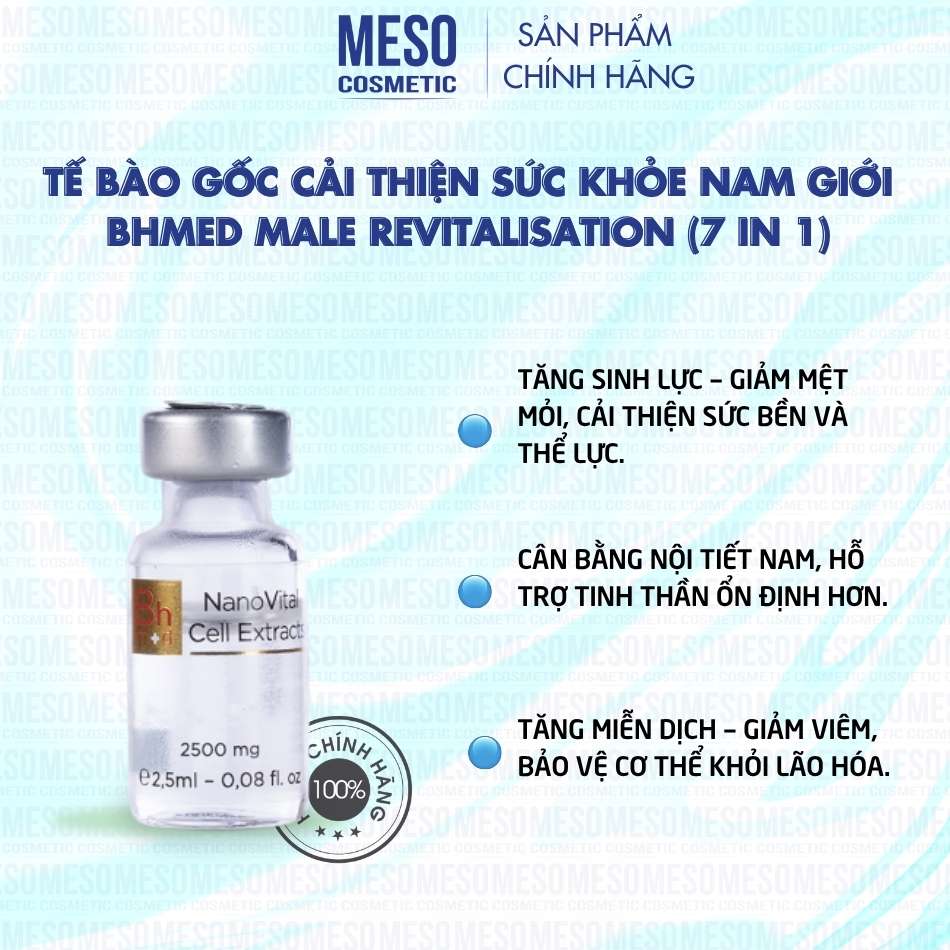 Tế bào gốc cải thiện sức khỏe nam giới Bhmed MALE Revitalisation (7 in 1)