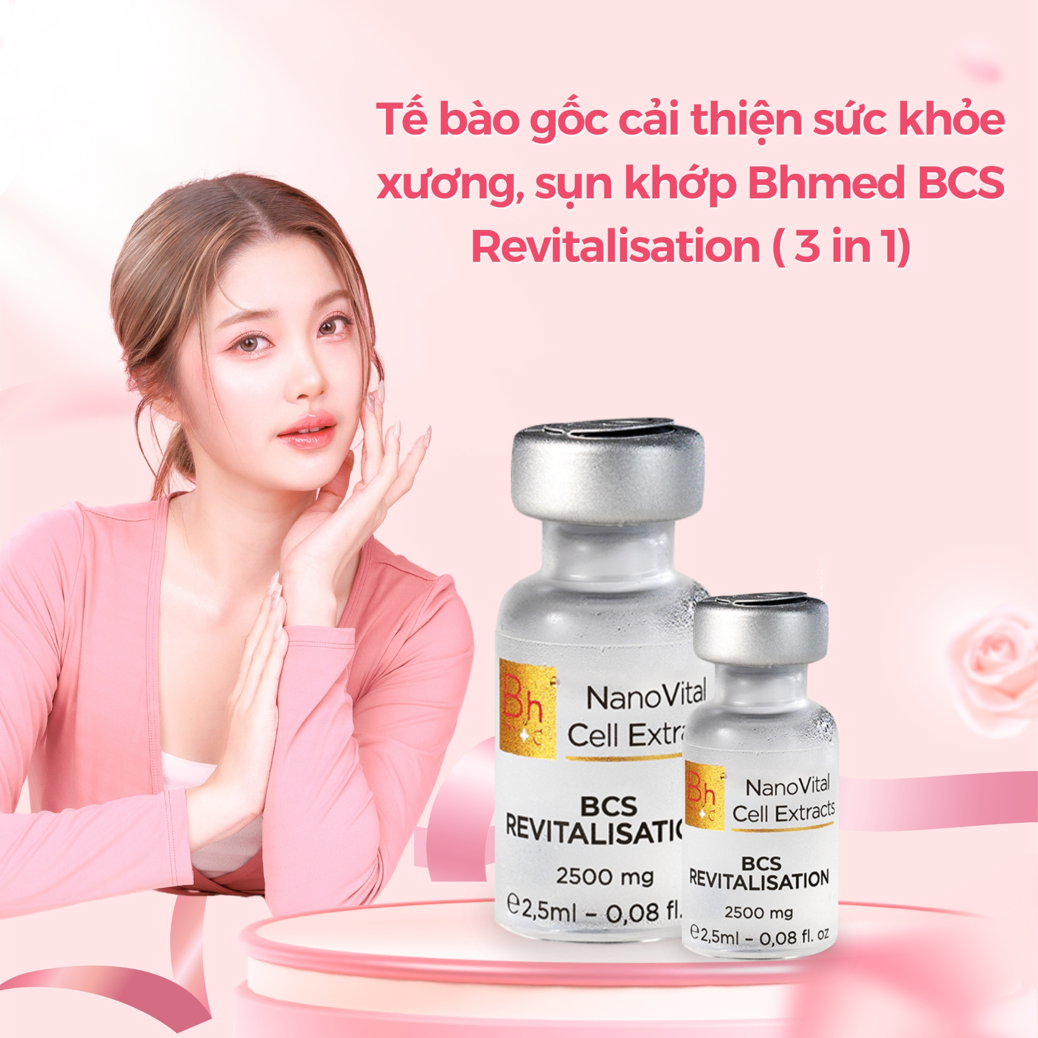 Tế bào gốc cải thiện sức khỏe xương, sụn khớp Bhmed BCS Revitalisation ( 3 in 1)