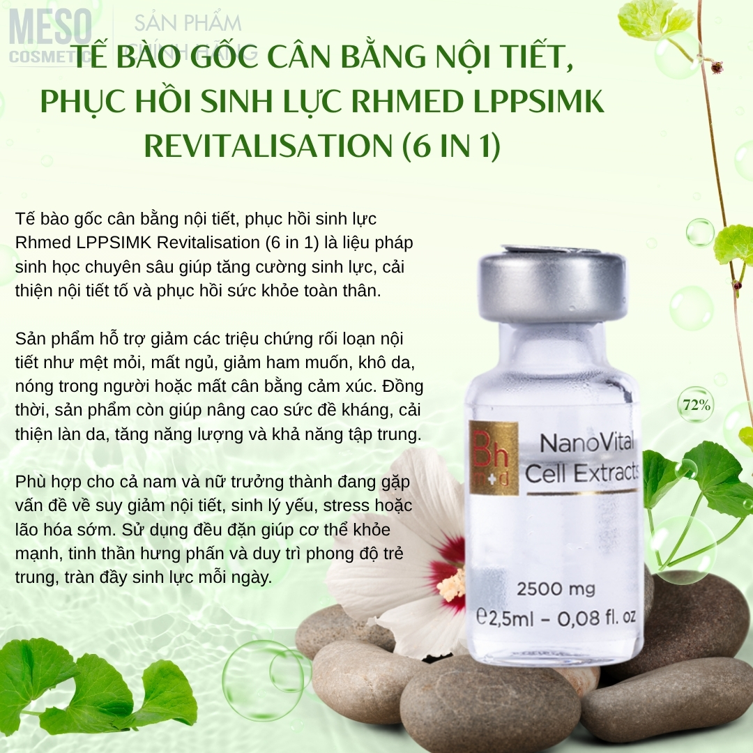 Tế bào gốc cân bằng nội tiết, phục hồi sinh lực Rhmed LPPSIMK Revitalisation (6 in 1)