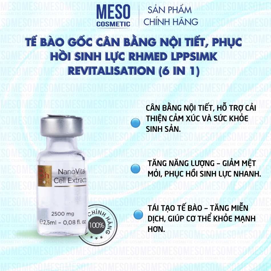Tế bào gốc cân bằng nội tiết, phục hồi sinh lực Rhmed LPPSIMK Revitalisation (6 in 1)