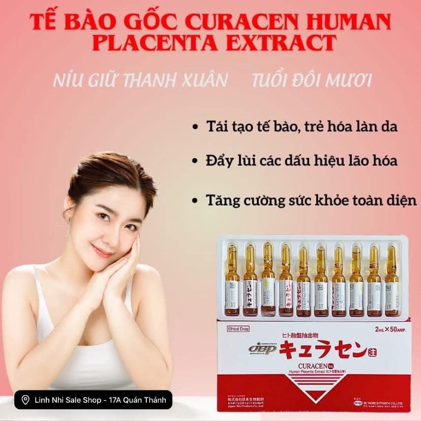 Tế bào gốc nhau thai Nhật Bản Curacen Human Placenta Extract 2ml x 50 ống