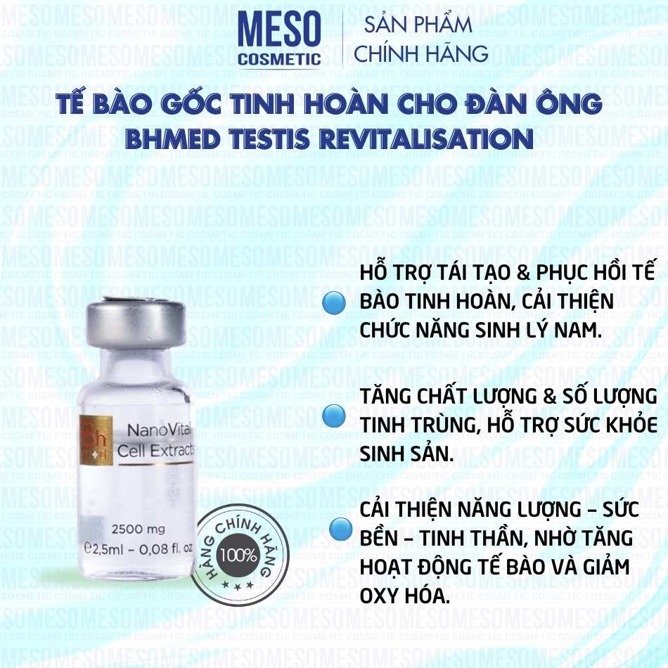 Tế bào gốc tinh hoàn cho đàn ông Bhmed TESTIS Revitalisation