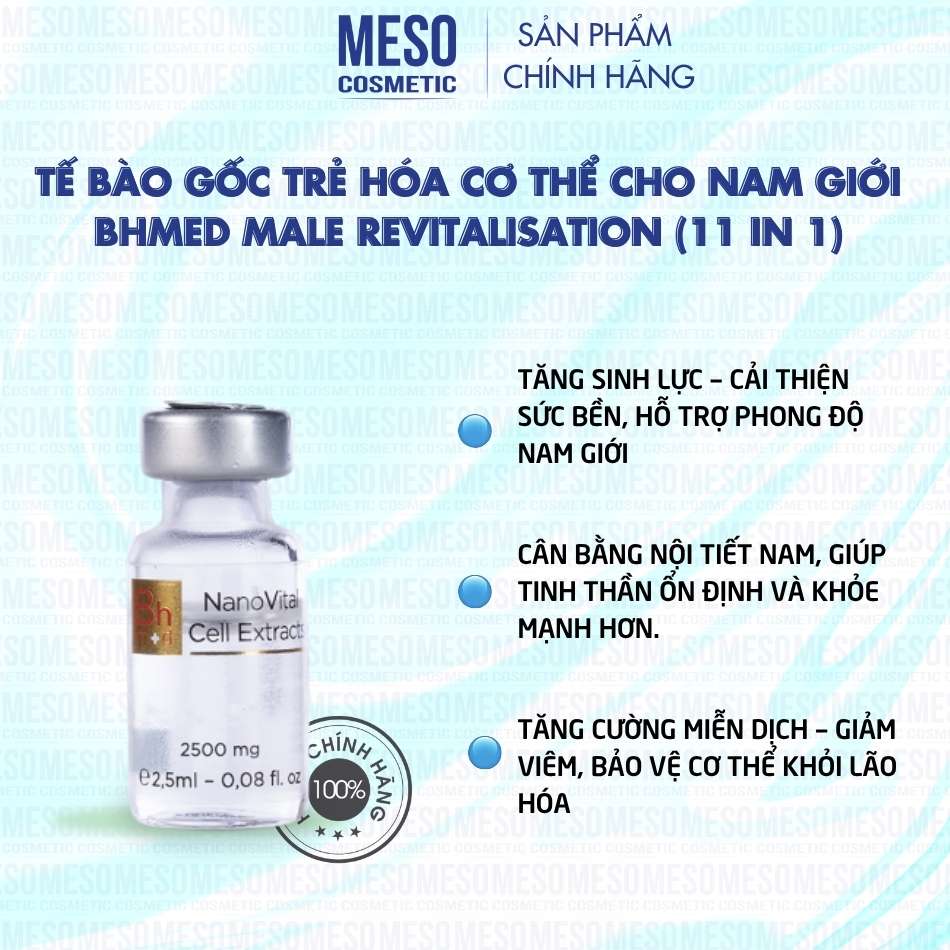 Tế bào gốc trẻ hóa cơ thể cho nam giới Bhmed MALE Revitalisation (11 in 1)