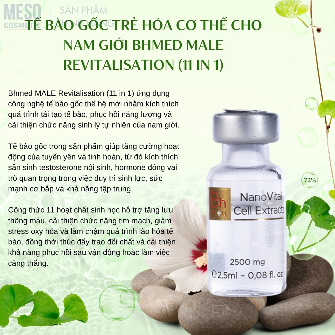 Tế bào gốc trẻ hóa cơ thể cho nam giới Bhmed MALE Revitalisation (11 in 1)