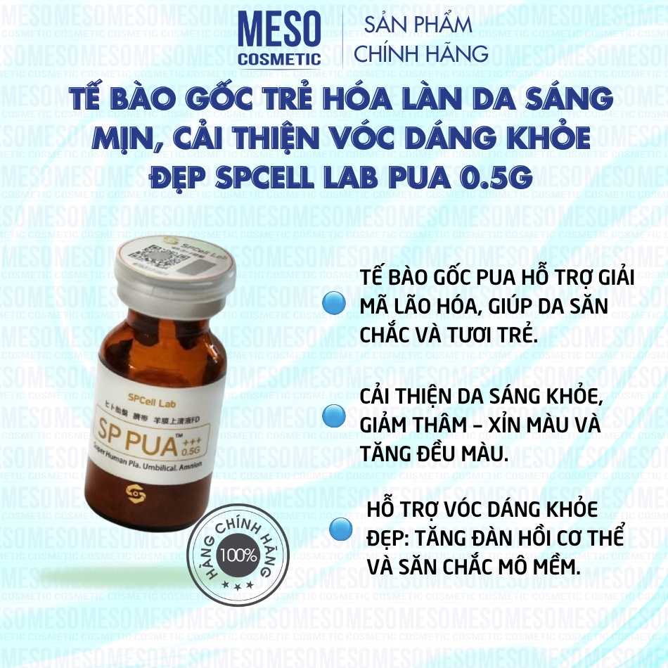 Tế bào gốc trẻ hóa làn da sáng mịn, cải thiện vóc dáng khỏe đẹp SPCell Lab PUA 0.5G