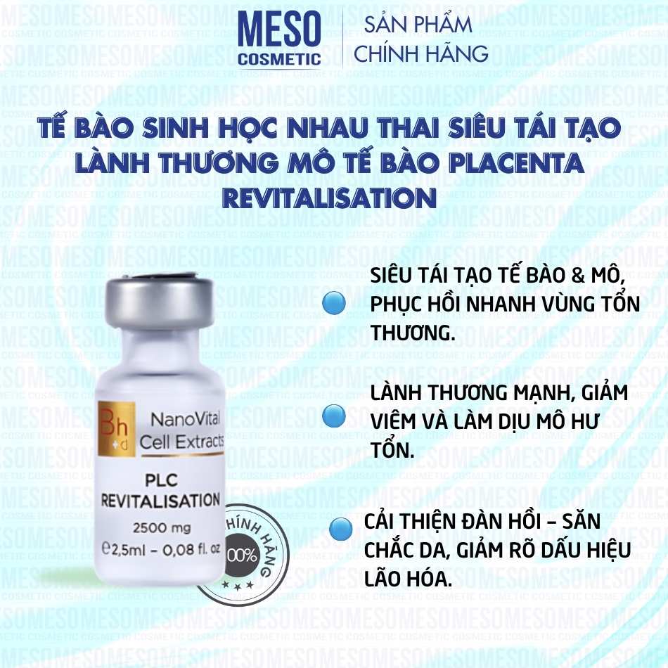 Tế bào sinh học nhau thai siêu tái tạo lành thương mô tế bào PLACENTA REVITALISATION