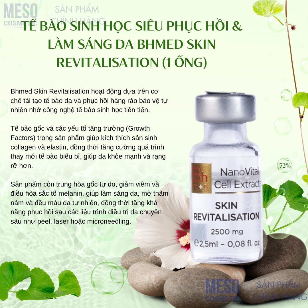 Tế bào sinh học siêu phục hồi & làm sáng da Bhmed SKIN REVITALISATION (1 ống)