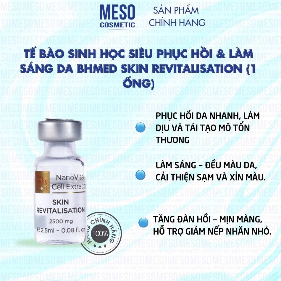 Tế bào sinh học siêu phục hồi & làm sáng da Bhmed SKIN REVITALISATION (1 ống)