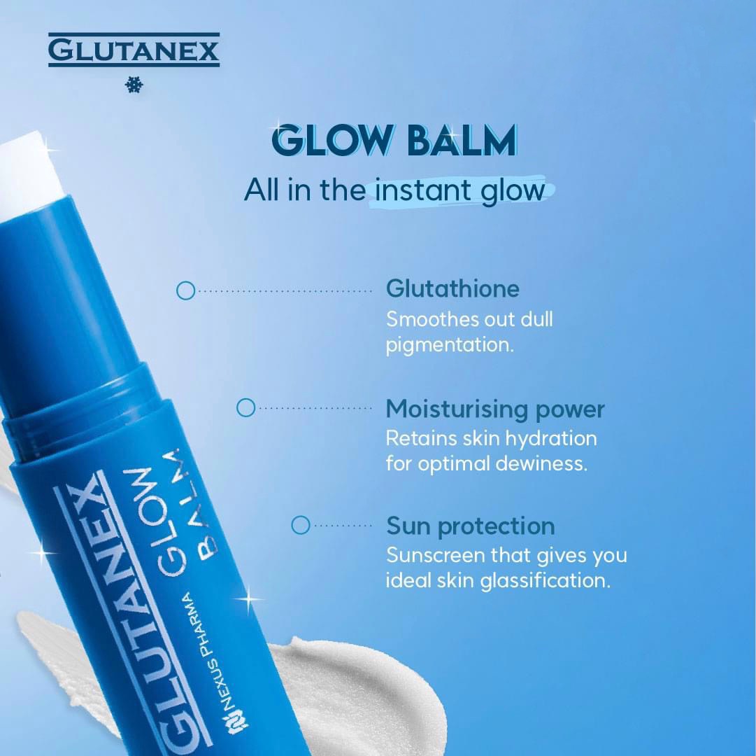 Thanh Sáp Dưỡng Glutanex Glow Balm 9g – Cấp Ẩm Nhanh, Căng Bóng Da Tức Thì Mọi Lúc Mọi Nơi