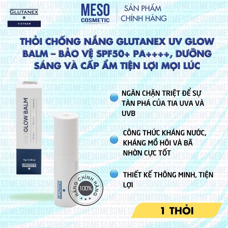 Thỏi Chống Nắng Glutanex UV Glow Balm – Bảo Vệ SPF50+ PA+++