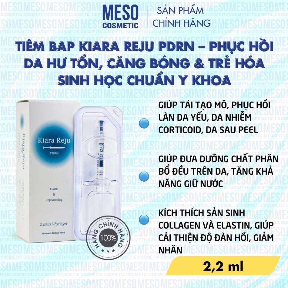 Tiêm BAP Kiara Reju PDRN – Phục Hồi Da Hư Tổn, Căng Bóng & Trẻ Hóa Sinh Học Chuẩn Y Khoa