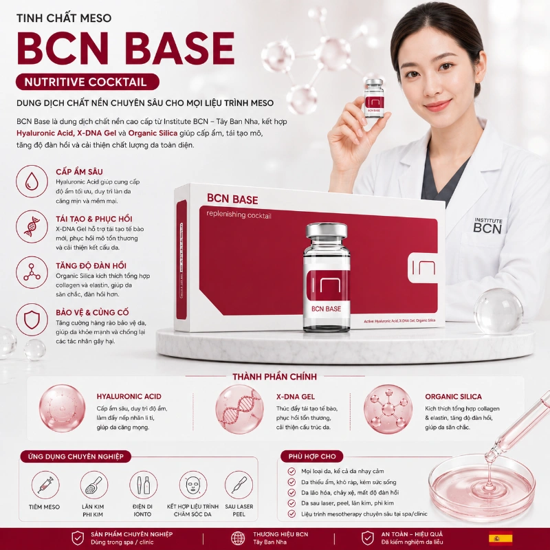 Tinh Chất BCN Base Institute BCN – Cocktail Dưỡng Chất Cơ Bản, Tái Tạo & Phục Hồi Da