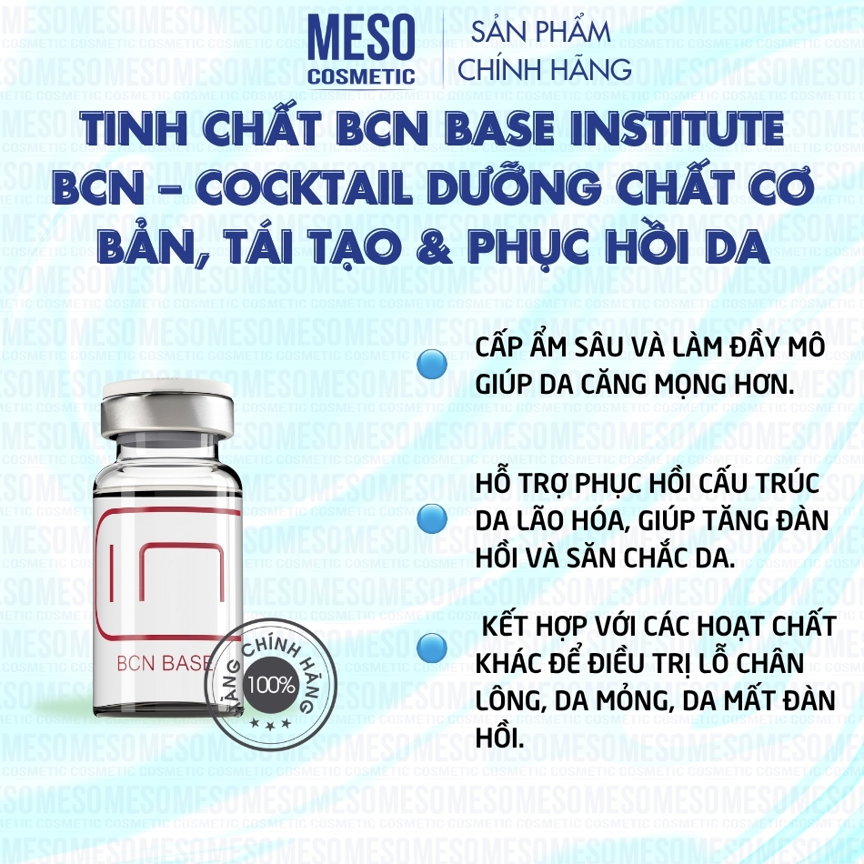 Tinh Chất BCN Base Institute BCN – Cocktail Dưỡng Chất Cơ Bản, Tái Tạo & Phục Hồi Da