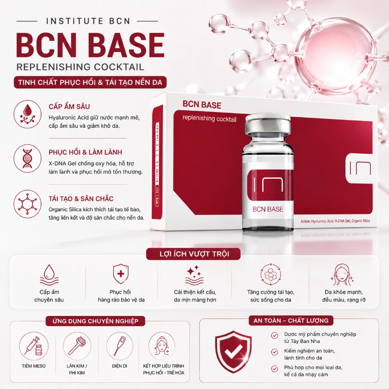 Tinh Chất BCN Base Institute BCN – Cocktail Dưỡng Chất Cơ Bản, Tái Tạo & Phục Hồi Da