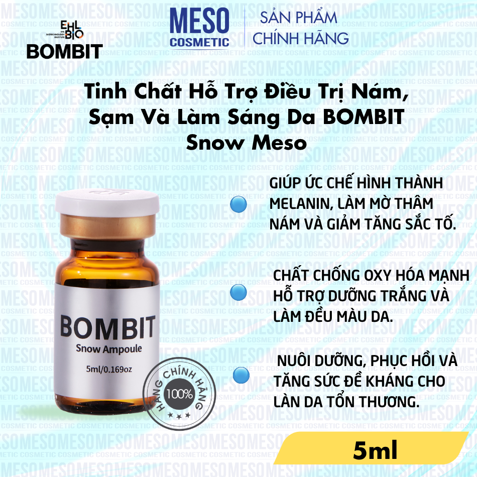 Tinh Chất Hỗ Trợ Điều Trị Nám, Sạm Và Làm Sáng Da BOMBIT Snow Meso