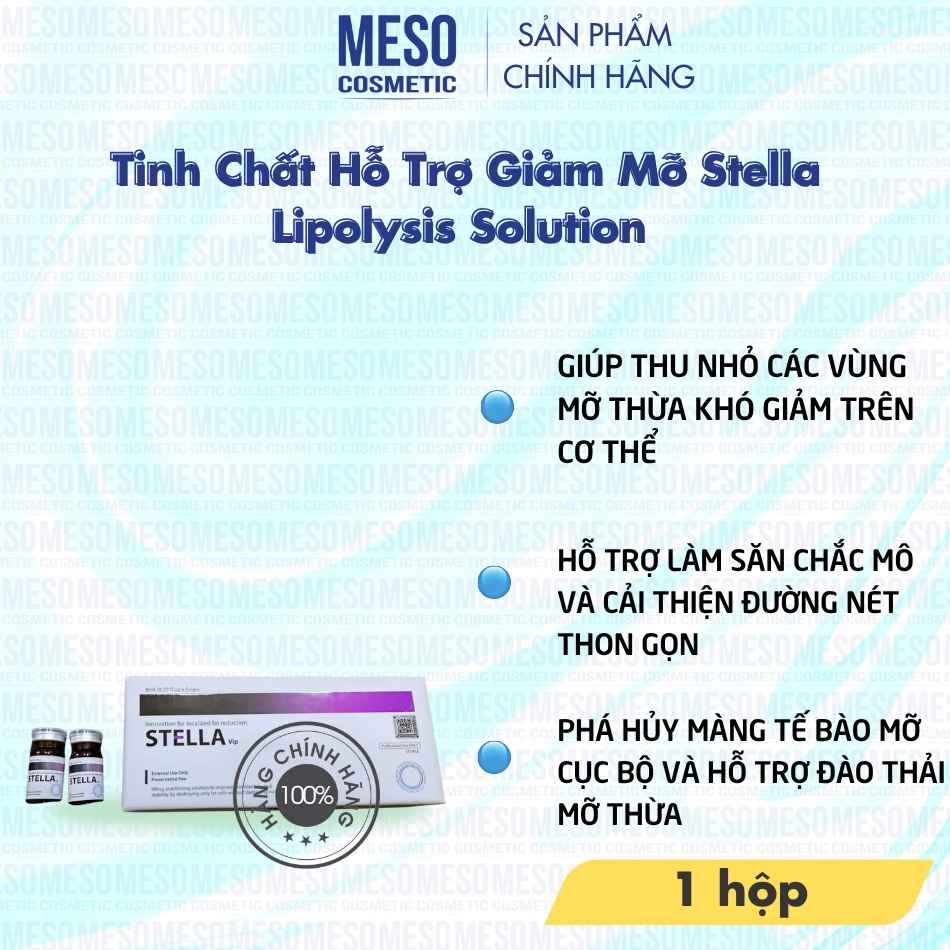 Tinh Chất Hỗ Trợ Giảm Mỡ Stella Lipolysis Solution 5 Lọ Chính Hãng