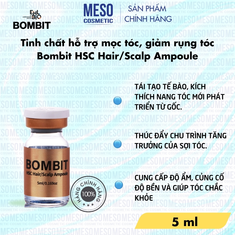 Tinh Chất Hỗ Trợ Mọc Tóc, Giảm Rụng Tóc BOMBIT HSC Hair/Scalp Ampoule