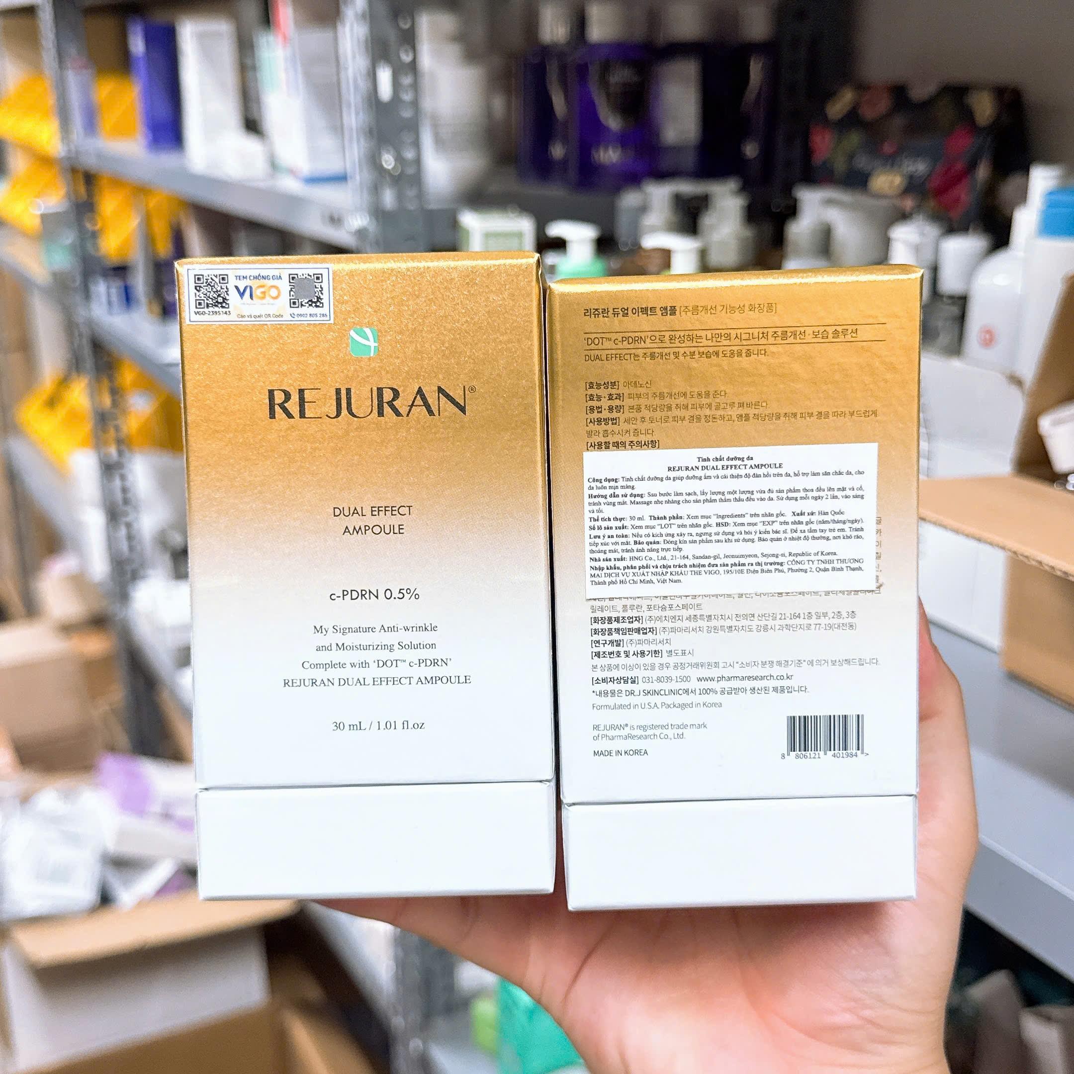 Tinh Chất Hỗ Trợ Phục Hồi, Săn Chắc Và Cấp Ẩm Cho Da REJURAN Dual Effect Ampoule 30ml