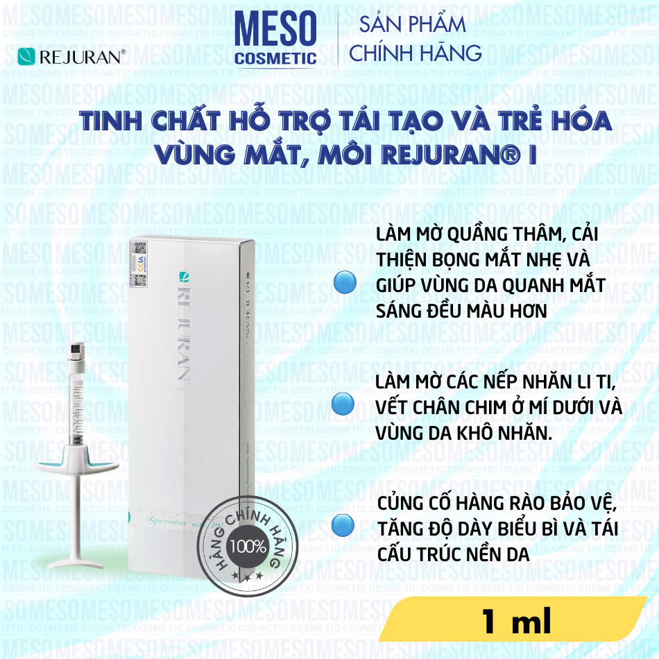 Tinh chất meso trẻ hóa da vùng mắt REJURAN i hộp 1ml