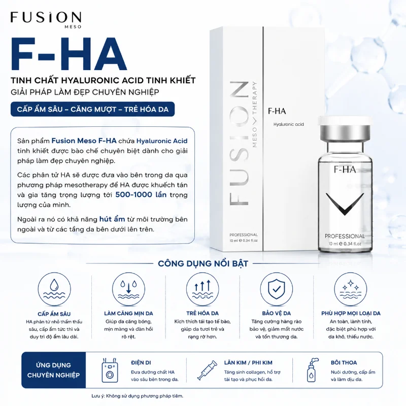 Tinh chất meso căng bóng trẻ hóa da Fusion F-HA 10ml