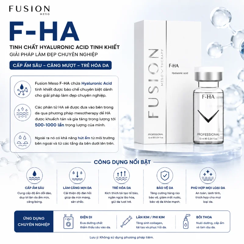 Tinh chất meso căng bóng trẻ hóa da Fusion F-HA 10ml