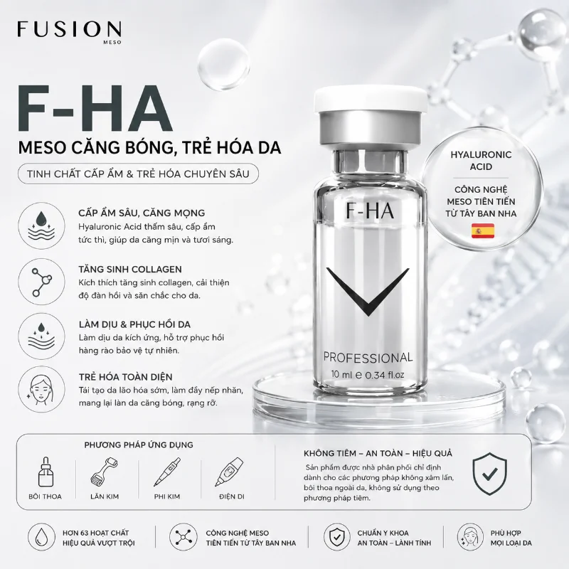 Tinh chất meso căng bóng trẻ hóa da Fusion F-HA 10ml