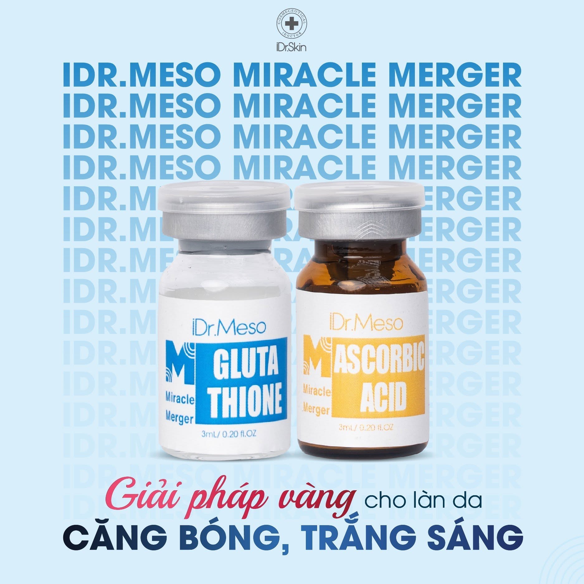 Tinh Chất Meso Glutathione iDr.Skin iDr.Meso Miracle Merger - Hỗ Trợ Mờ Nám, Dưỡng Sáng Da