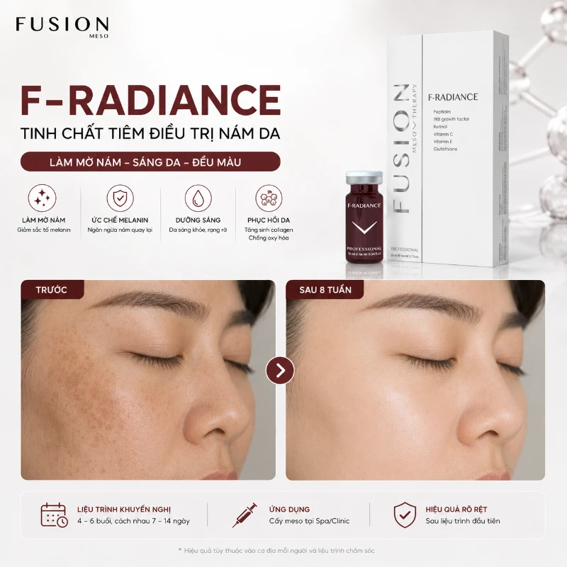 Tinh chất mờ nám tàn nhang và thâm mụn Fusion F – Radiance 10ml