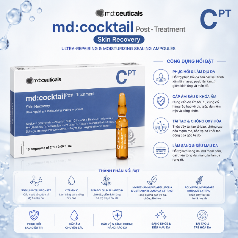 Tinh Chất Phục Hồi Da Sau Peel Laser md:cocktail Post-Treatment Skin Recovery MD:Ceuticals