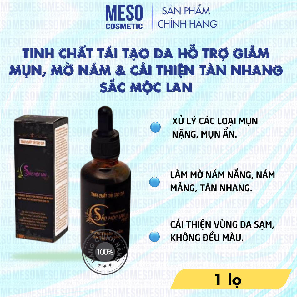 Tinh Chất Tái Tạo Da Hỗ Trợ Giảm Mụn, Mờ Nám & Cải Thiện Tàn Nhang Sắc Mộc Lan Chính Hãng