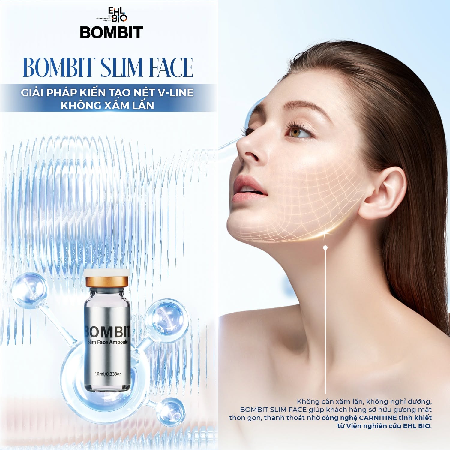 Tinh Chất Thon Gọn Mặt, Hỗ Trợ Giảm Mỡ Má Và Nọng Cằm BOMBIT Slim Face