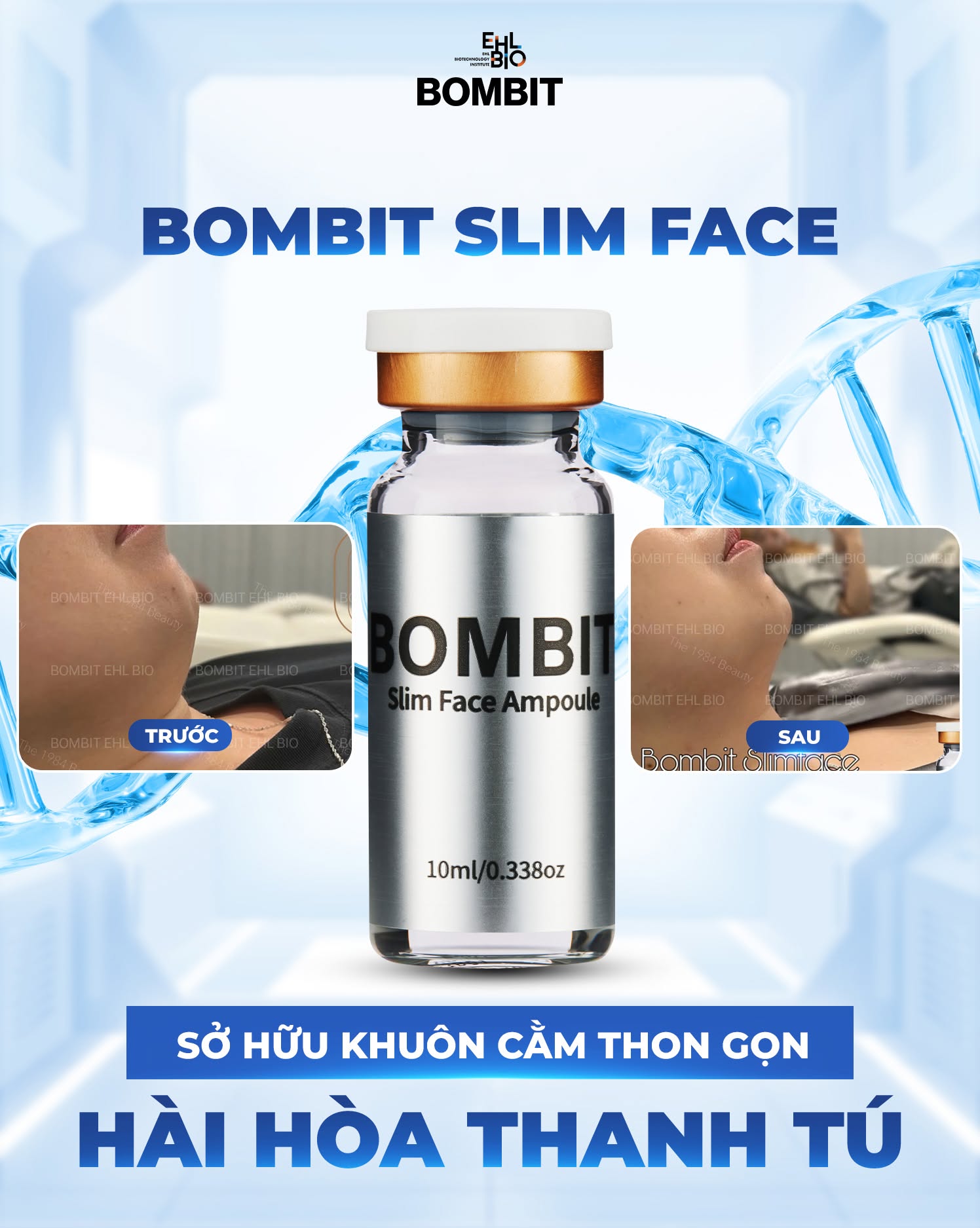Tinh Chất Thon Gọn Mặt, Hỗ Trợ Giảm Mỡ Má Và Nọng Cằm BOMBIT Slim Face
