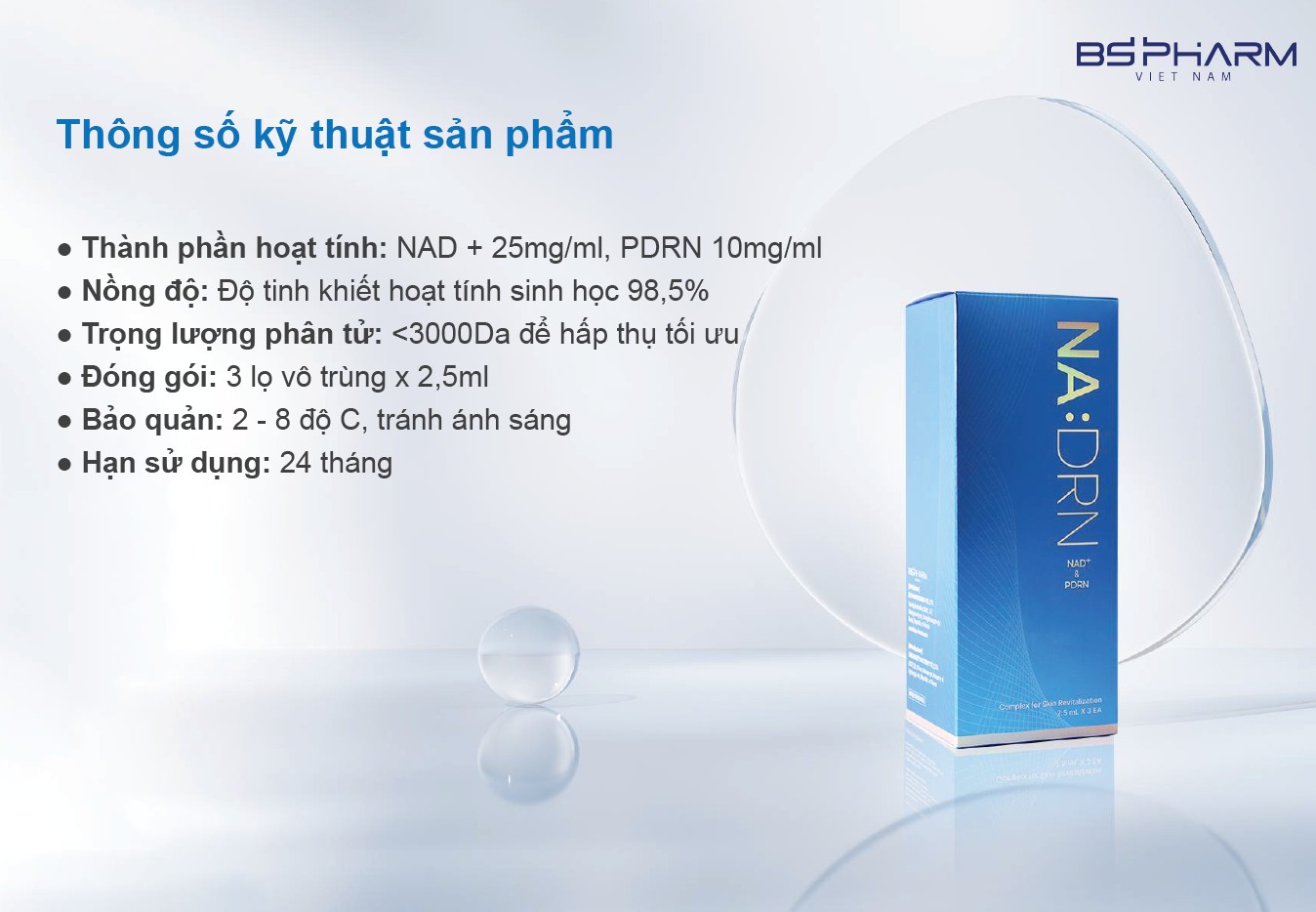 Tinh Chất Tiêm Trẻ Hóa NA:DRN: Chuẩn Mực Tái Tạo Da Sinh Học Từ NAD+ & PDRN