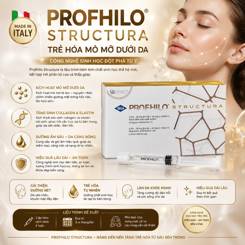 Tinh Chất Tiêm Trẻ Hóa, Tái Tạo Mô Và Cải Thiện Da Chùng Profhilo® Structura
