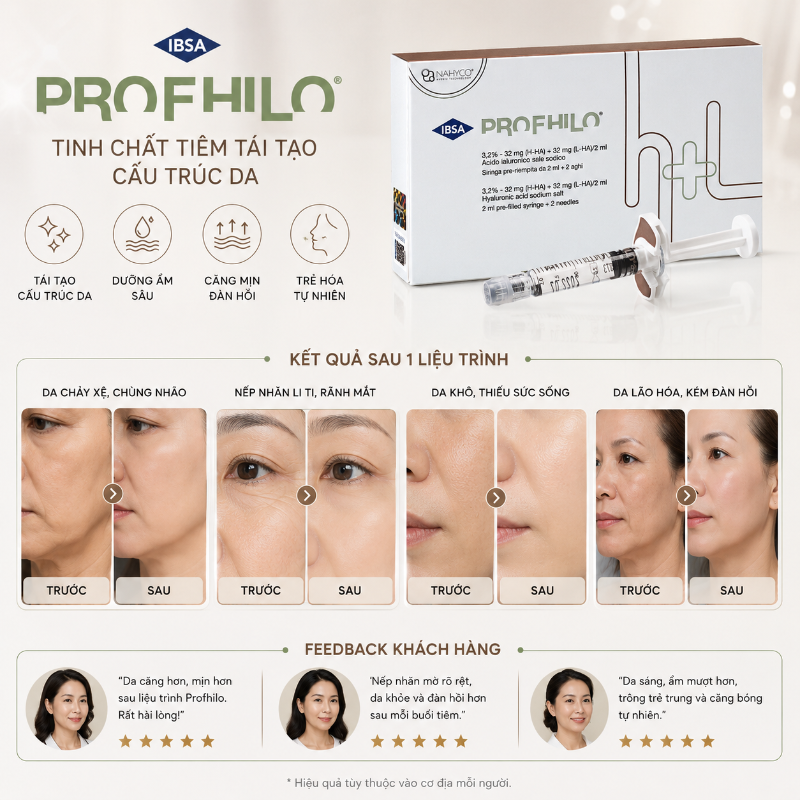 Tinh Chất Trẻ Hóa, Căng Bóng Và Nâng Cơ Da Profhilo 2ml Hàng Chính Hãng