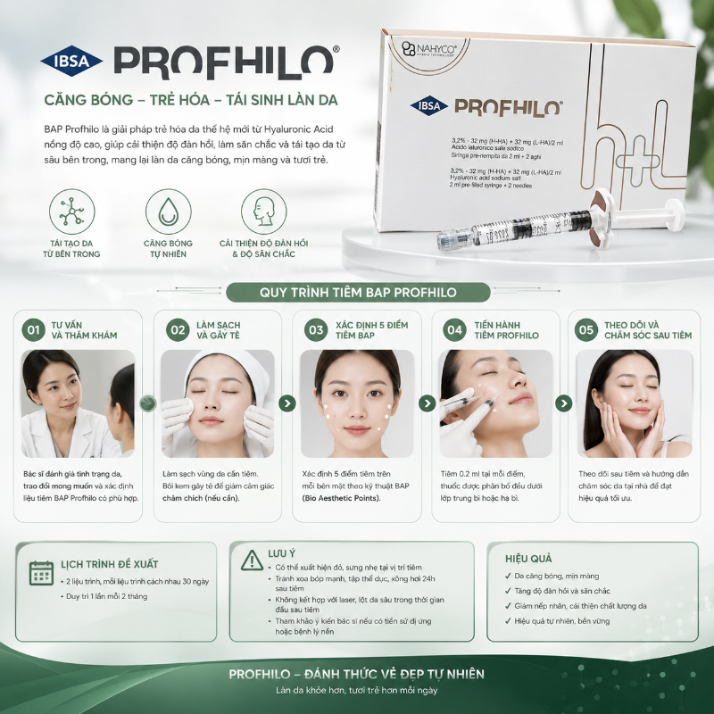 Tinh Chất Trẻ Hóa, Căng Bóng Và Nâng Cơ Da Profhilo 2ml Hàng Chính Hãng