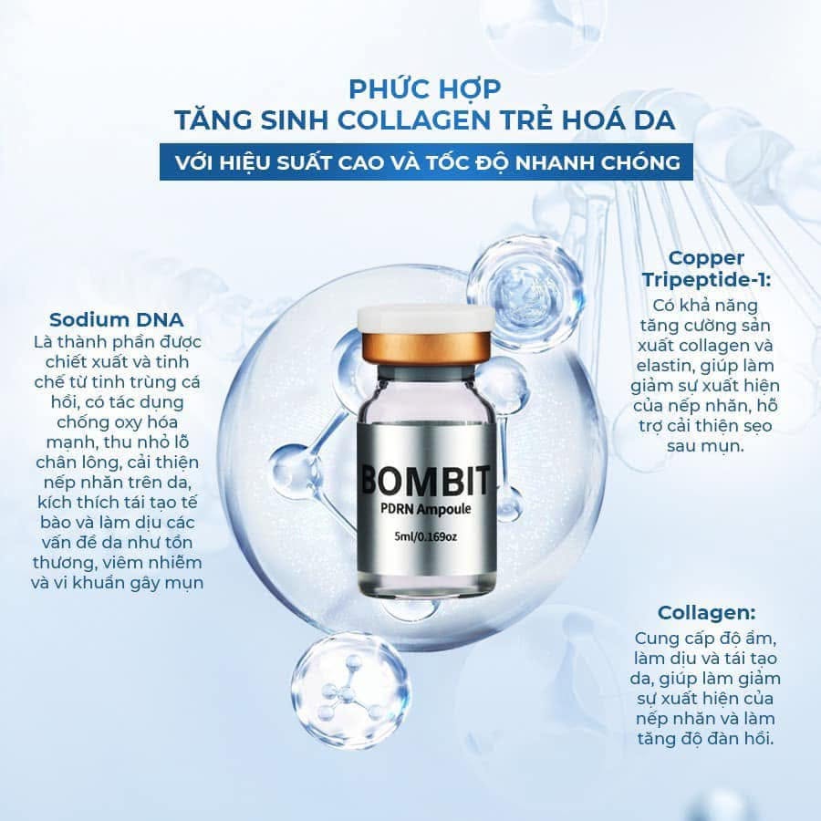 Tinh Chất Trẻ Hóa Da Từ Cá Hồi, Phục Hồi Và Căng Mịn Da BOMBIT PDRN Meso
